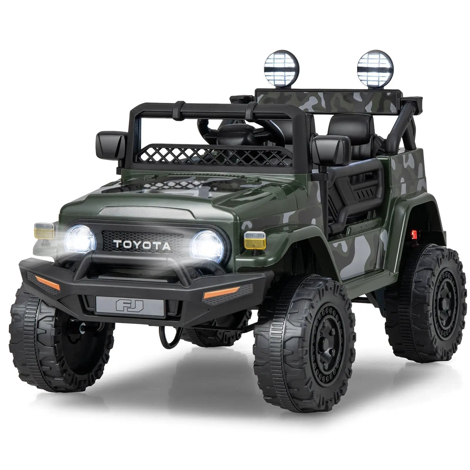 12V 7Ah Licensed Toyota FJ Cruiser Electric Car with Remote Control-Camo by DirectDeals