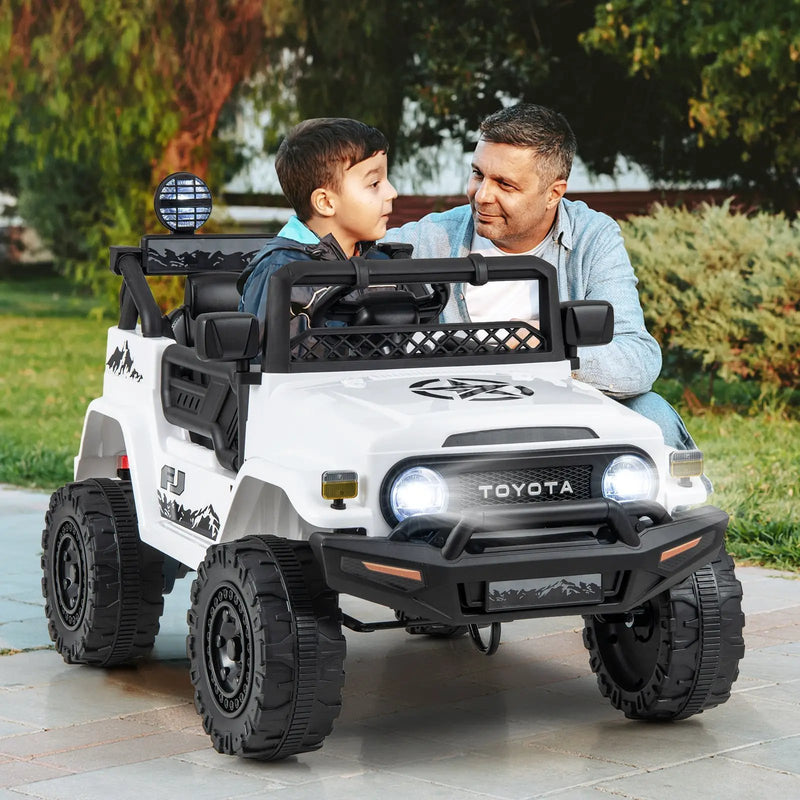 12V 7Ah Licensed Toyota FJ Cruiser Electric Car with Remote Control-White by DirectDeals