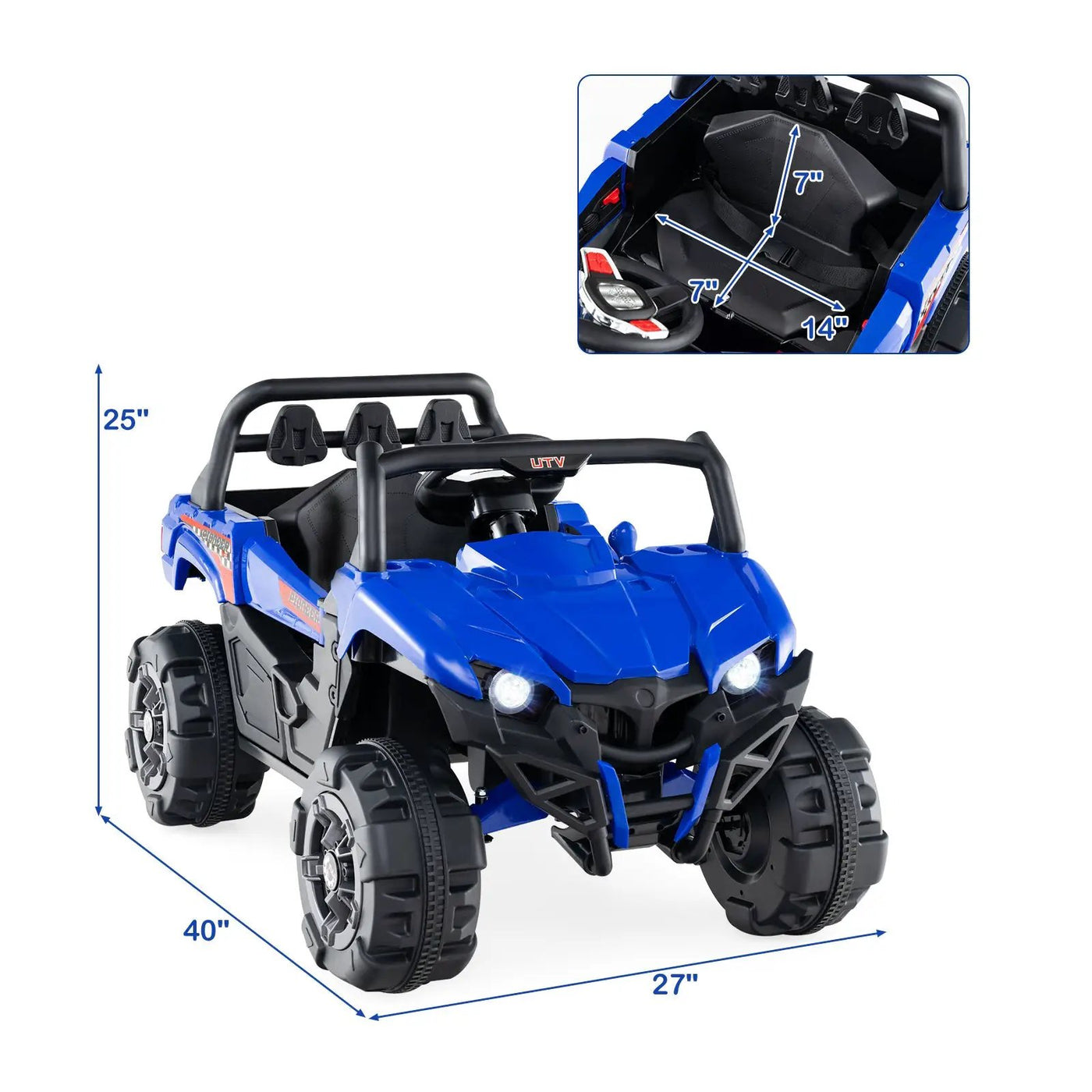 12V Battery Powered Electric Vehicle with Remote Control and 3 Speeds by DirectDeals