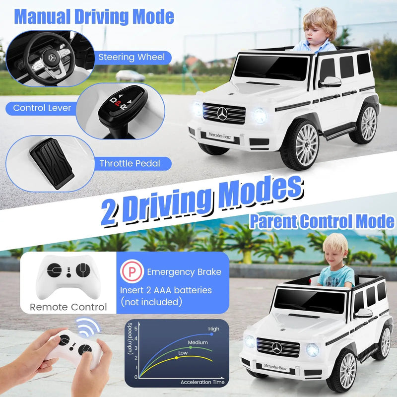 12V Battery Powered Mercedes-Benz G500 Kids Ride-on Car by DirectDeals