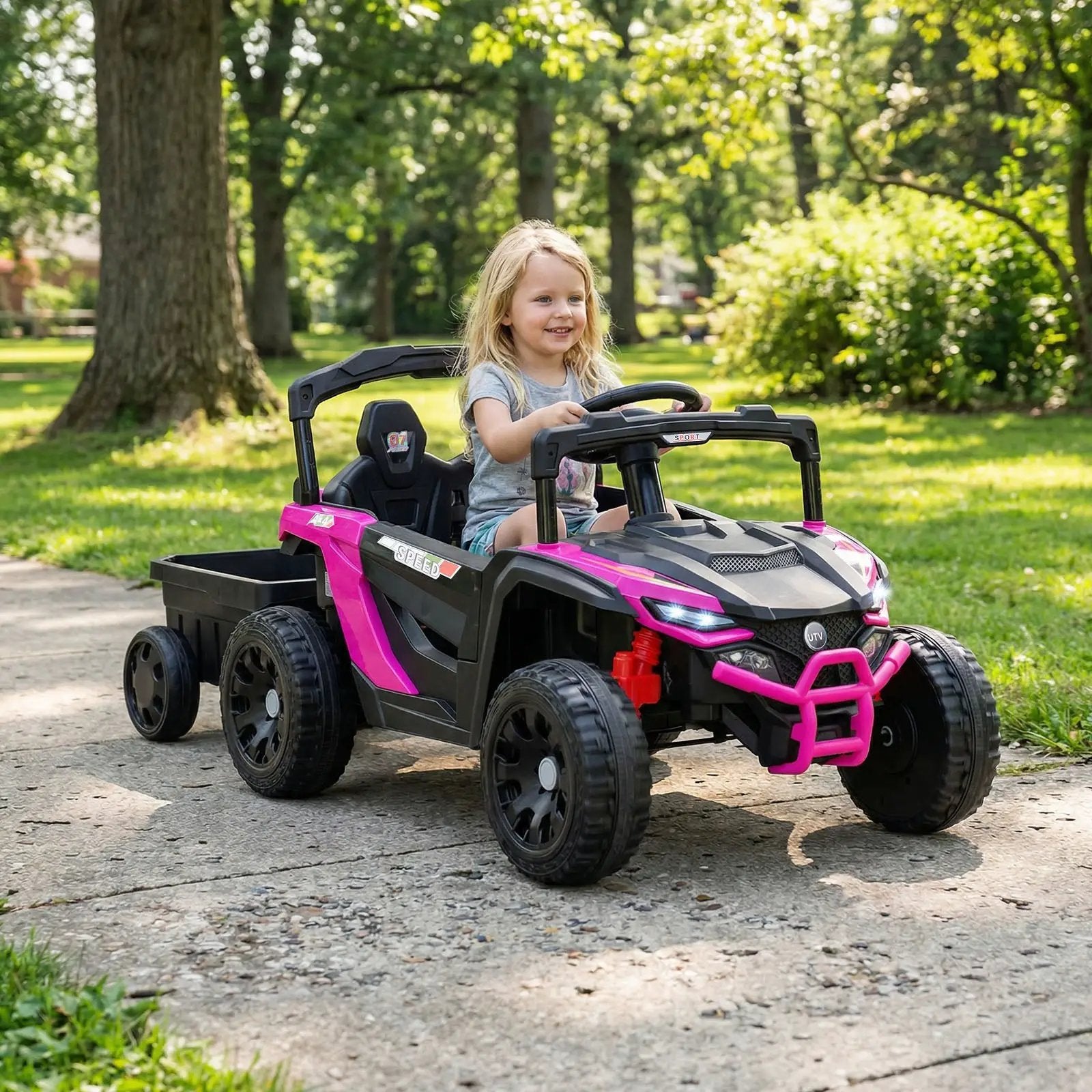 12V Battery Powered Ride On Tractor with Parent Remote Control by DirectDeals