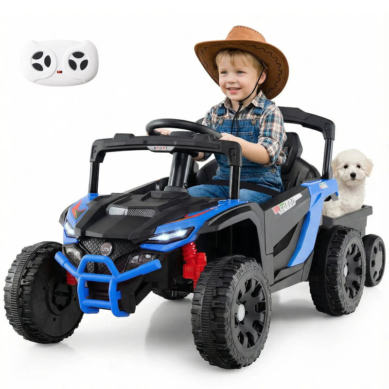 12V Battery Powered Ride On Tractor with Parent Remote Control by DirectDeals