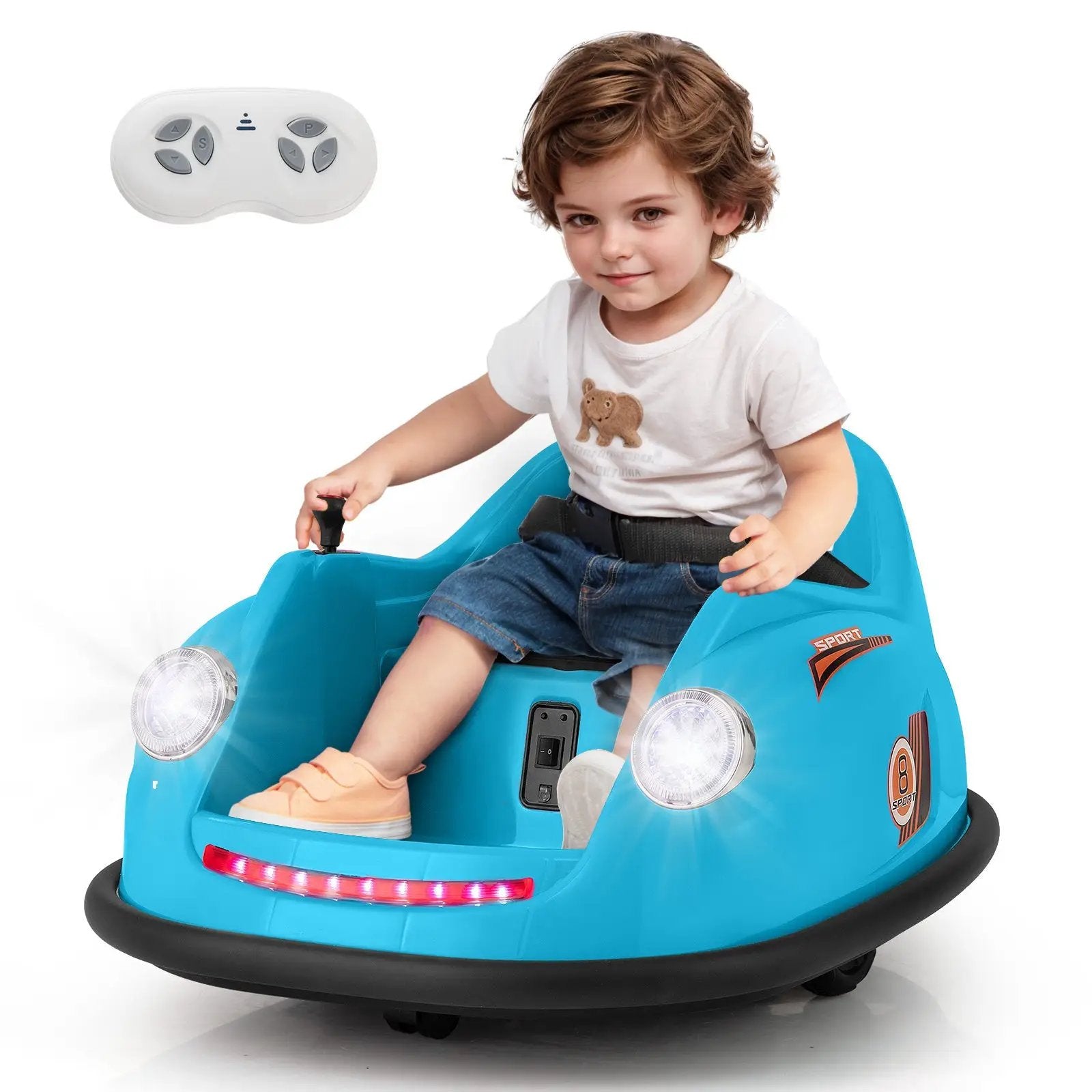 12V Electric Kids Ride on Bumper Car Battery Powered Bumping Car with Remote Control by DirectDeals