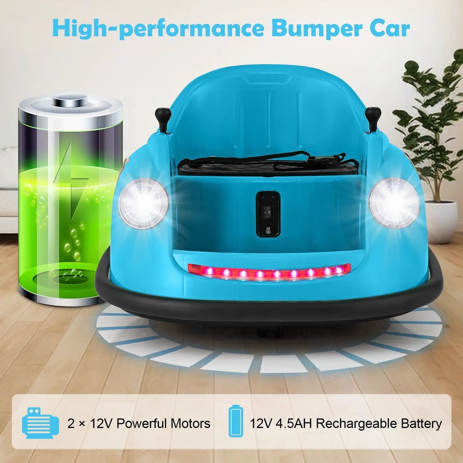 12V Electric Kids Ride on Bumper Car Battery Powered Bumping Car with Remote Control by DirectDeals