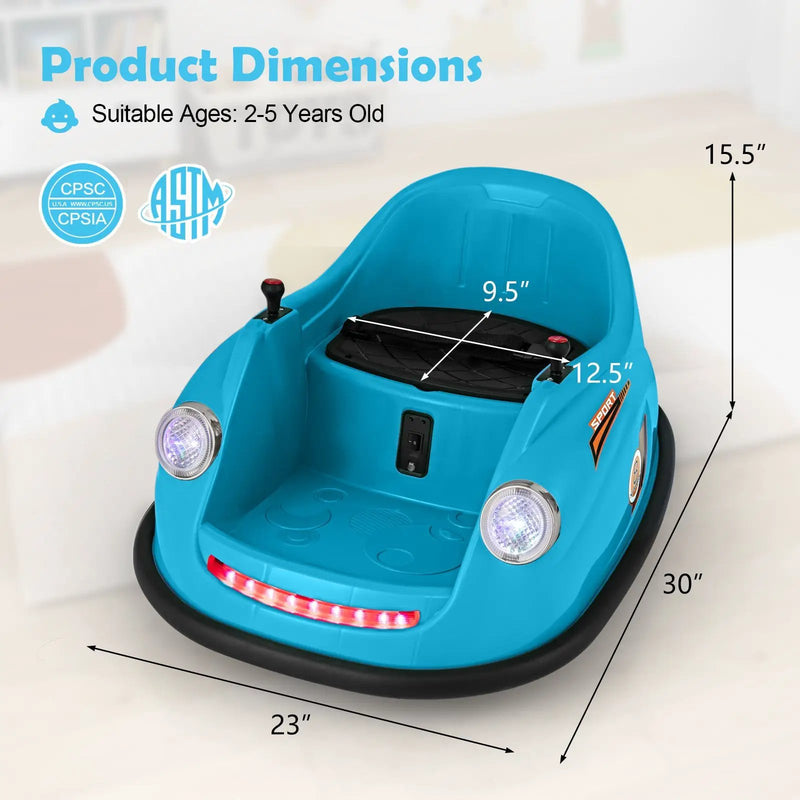 12V Electric Kids Ride on Bumper Car Battery Powered Bumping Car with Remote Control by DirectDeals