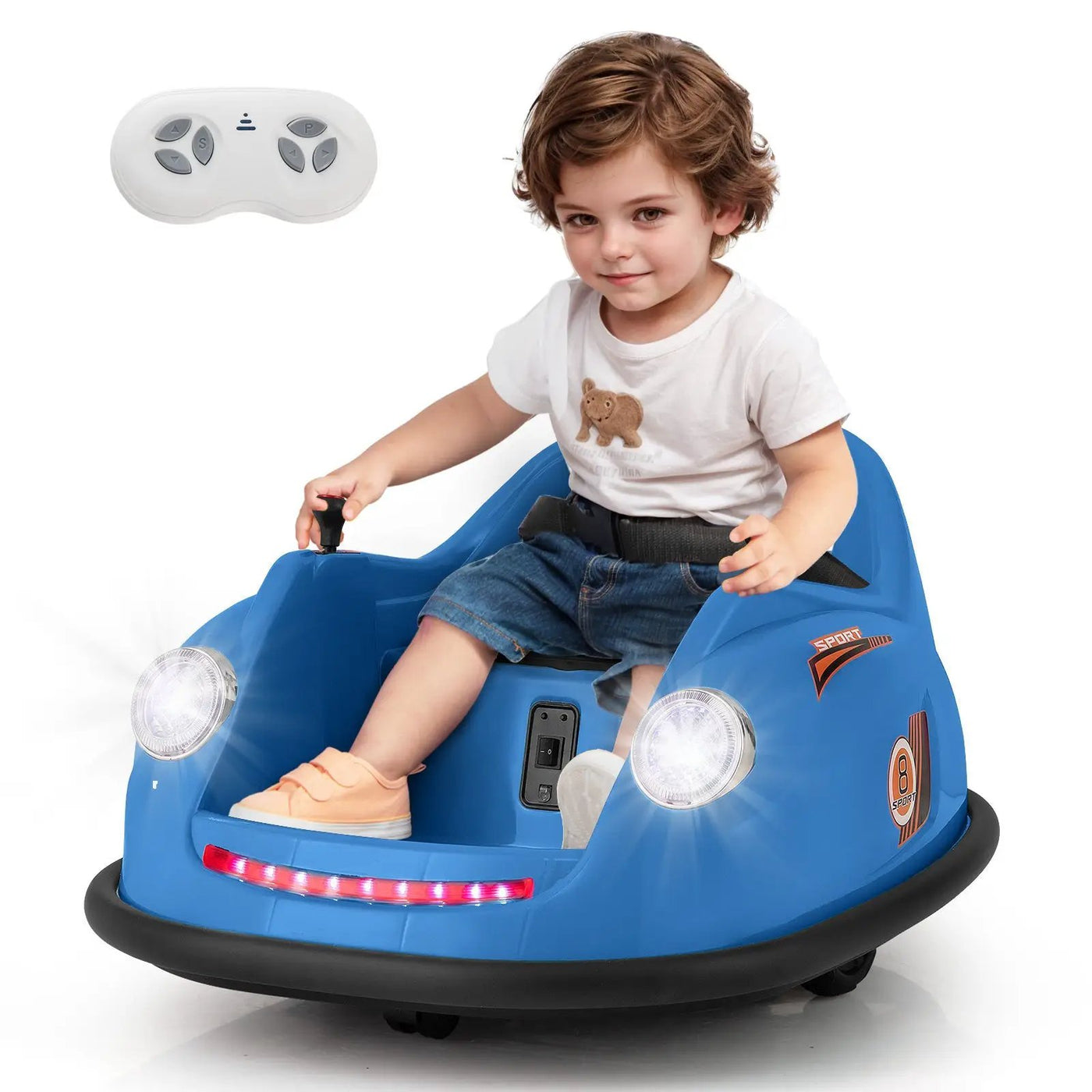 12V Electric Kids Ride on Bumper Car Battery Powered Bumping Car with Remote Control by DirectDeals