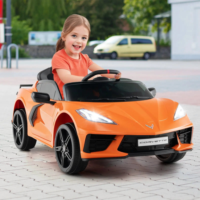 12V Electric Kids Ride On Car Licensed Chevrolet Corvette C8 with Remote Control Ages 3+ Years Old by DirectDeals