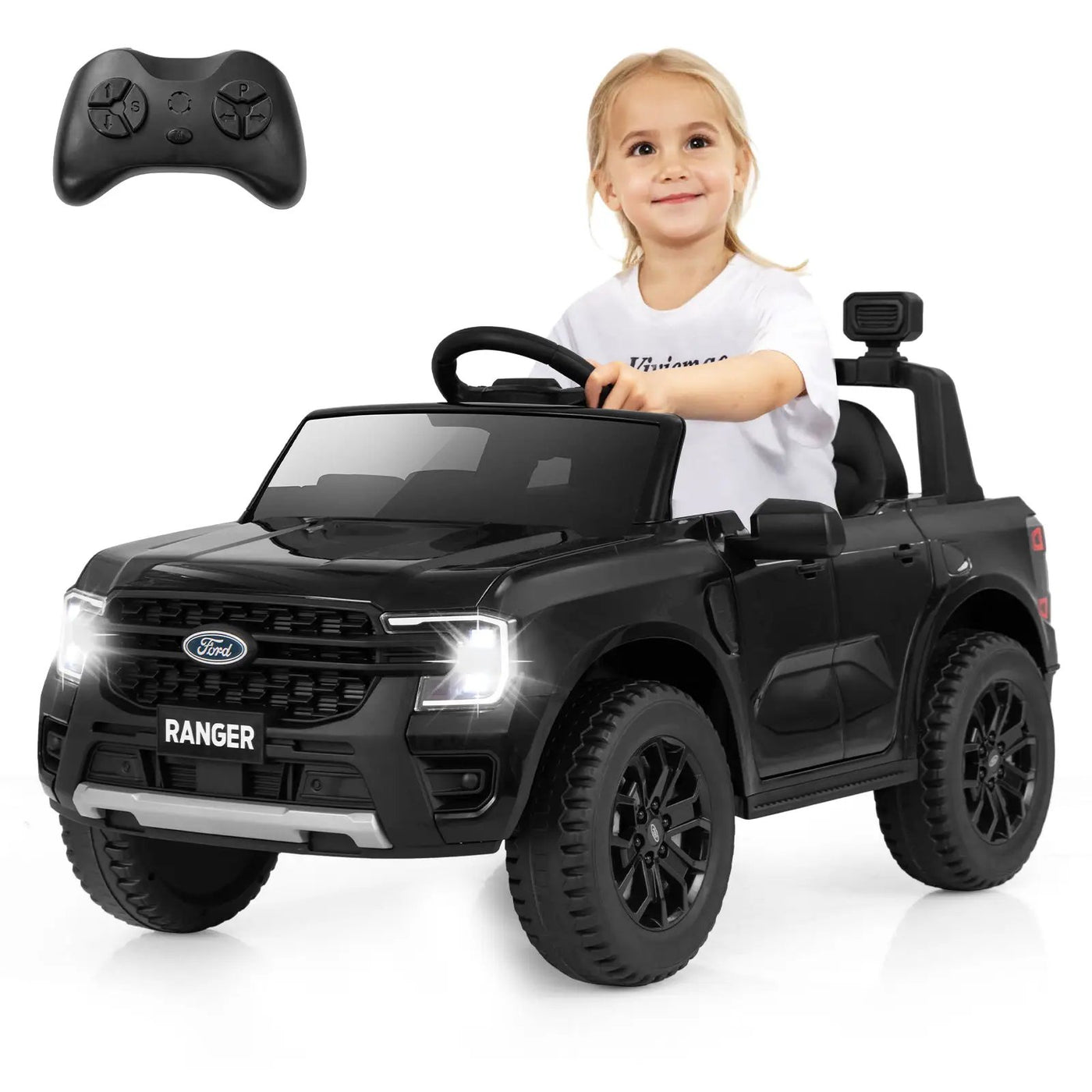 12V Electric Kids Ride on Car Licensed Ford Ranger with Remote Control and Music by DirectDeals