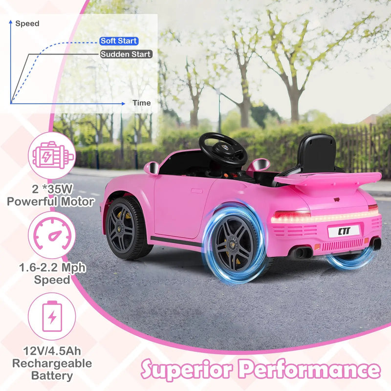 12V Electric Ride On Car Licensed RUF CTR with Remote Control and Music by DirectDeals