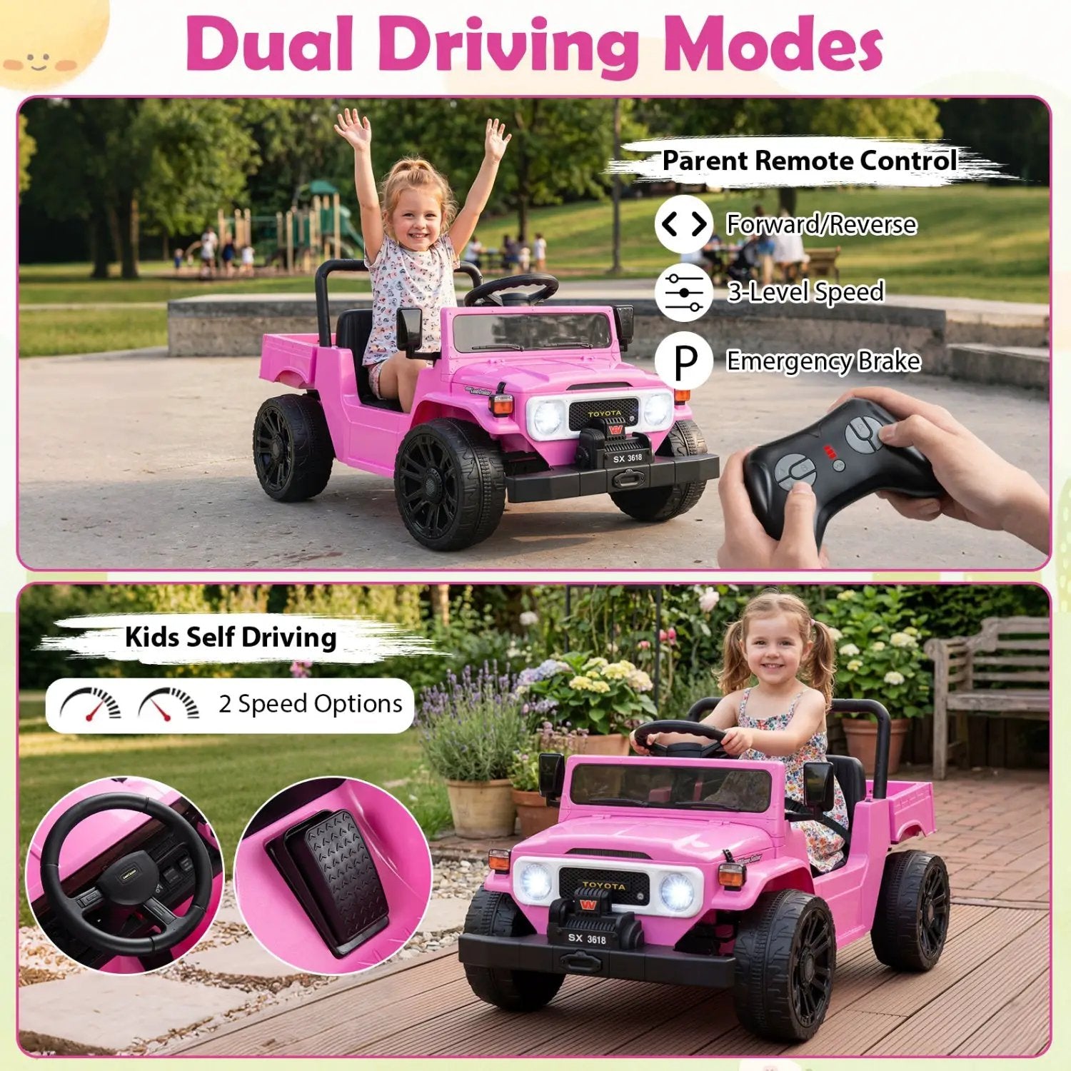 12V Electric Ride On Truck with Dump Bed and Remote Control by DirectDeals