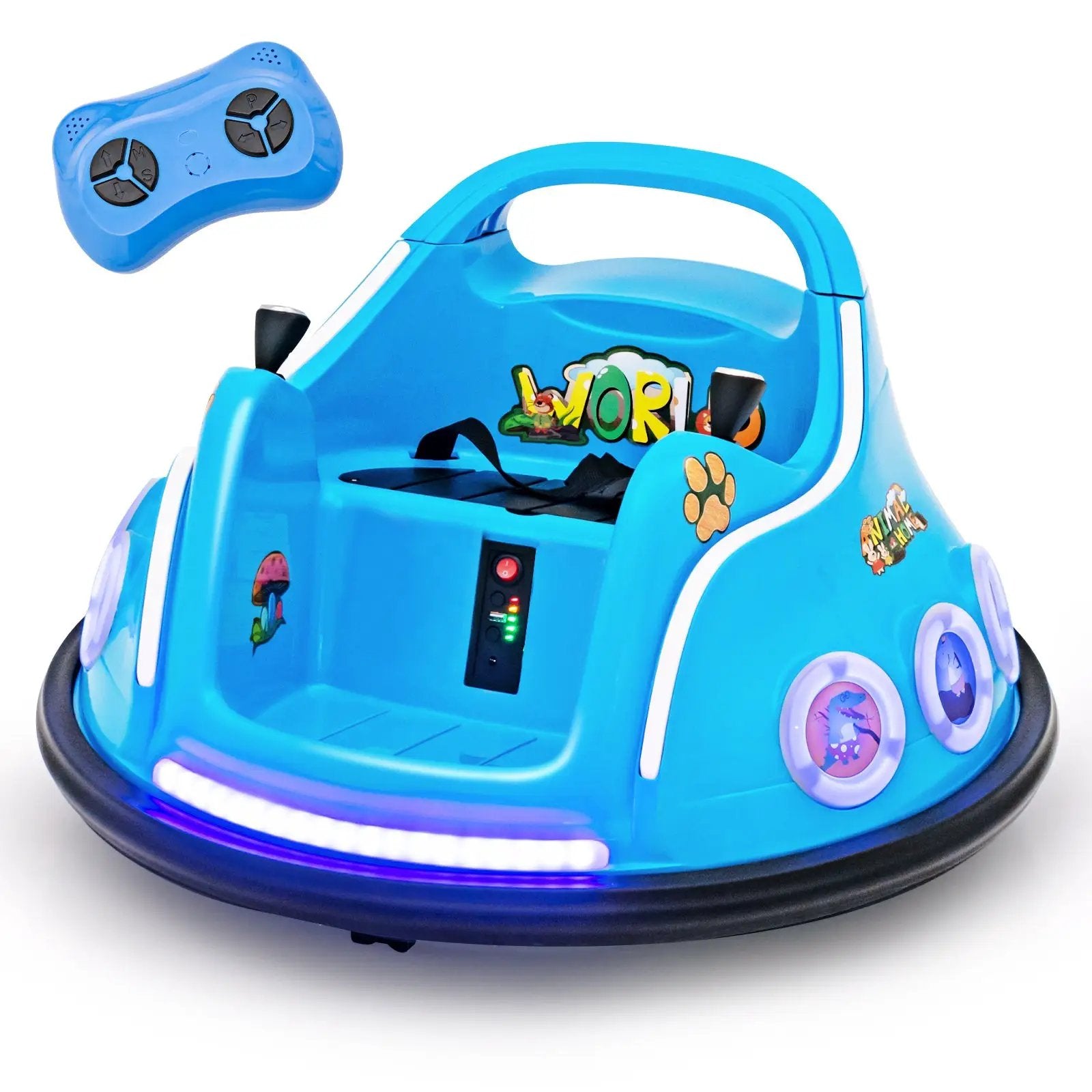 12V Electric Ride On Car with Remote Control and Flashing LED Lights by DirectDeals