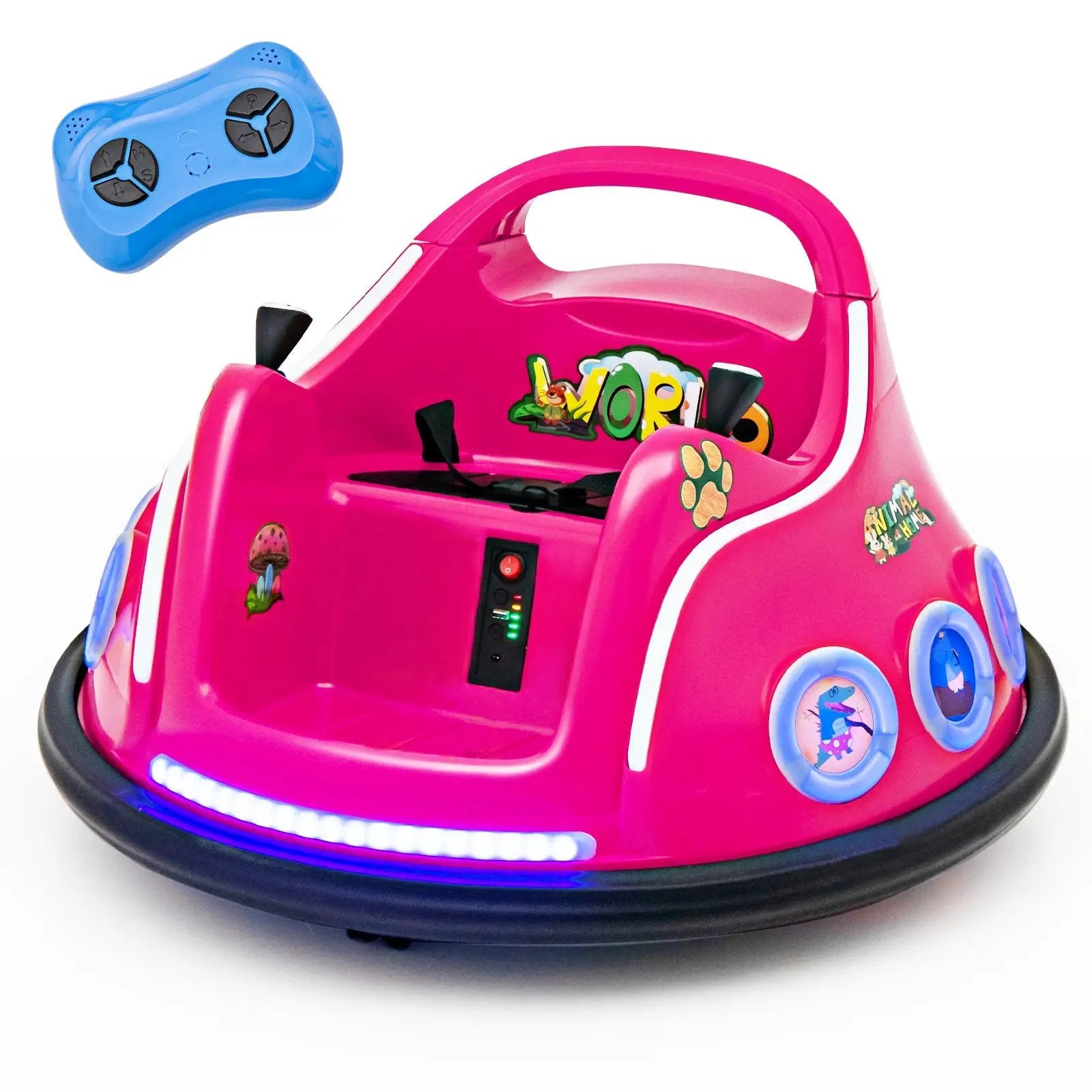 12V Electric Ride On Car with Remote Control and Flashing LED Lights by DirectDeals