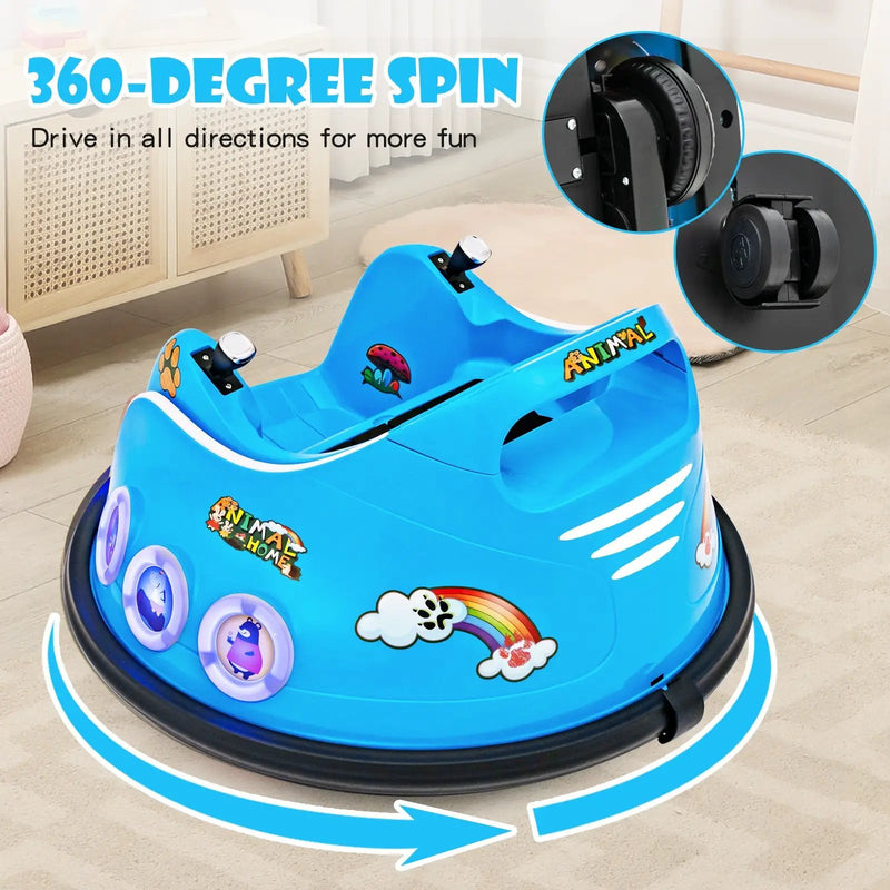 12V Electric Ride On Car with Remote Control and Flashing LED Lights by DirectDeals