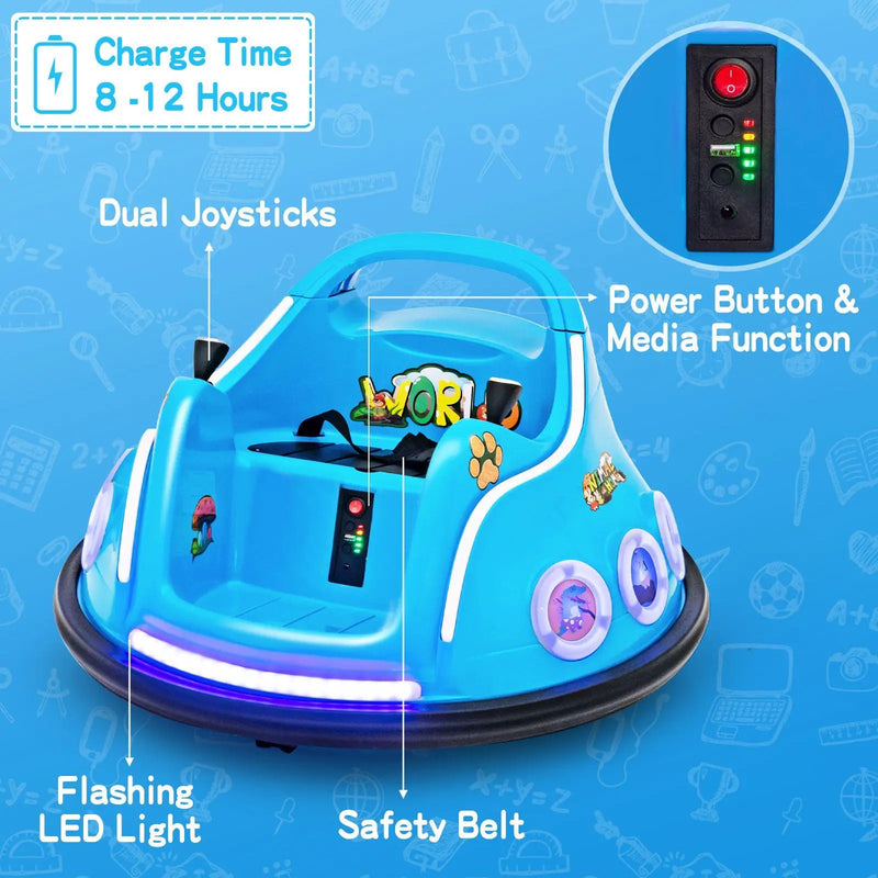 12V Electric Ride On Car with Remote Control and Flashing LED Lights by DirectDeals