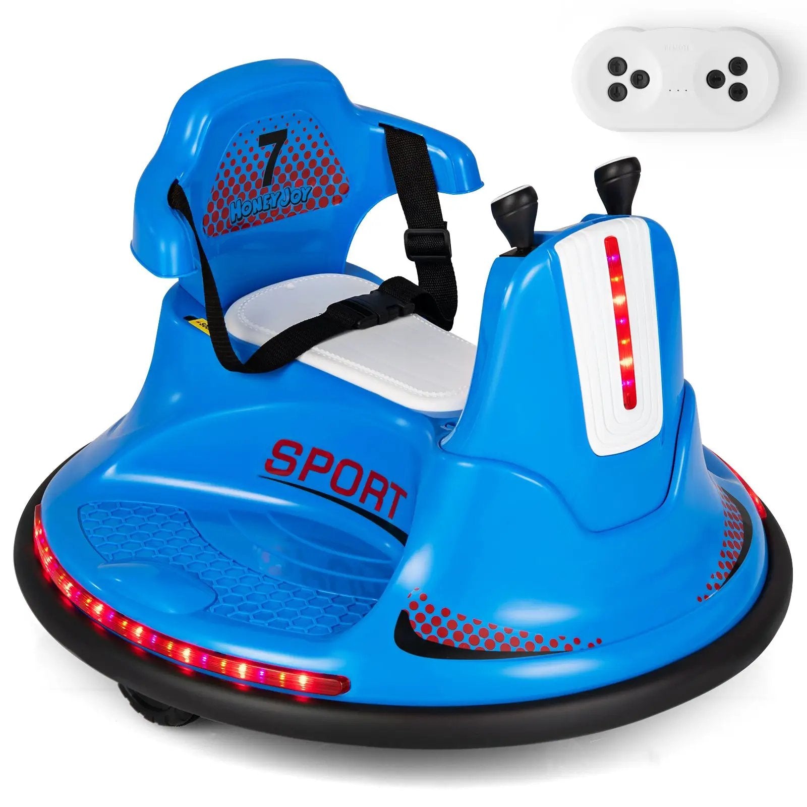 12V Kids Ride On Bumper Car with Remote Control Lights and Music by DirectDeals