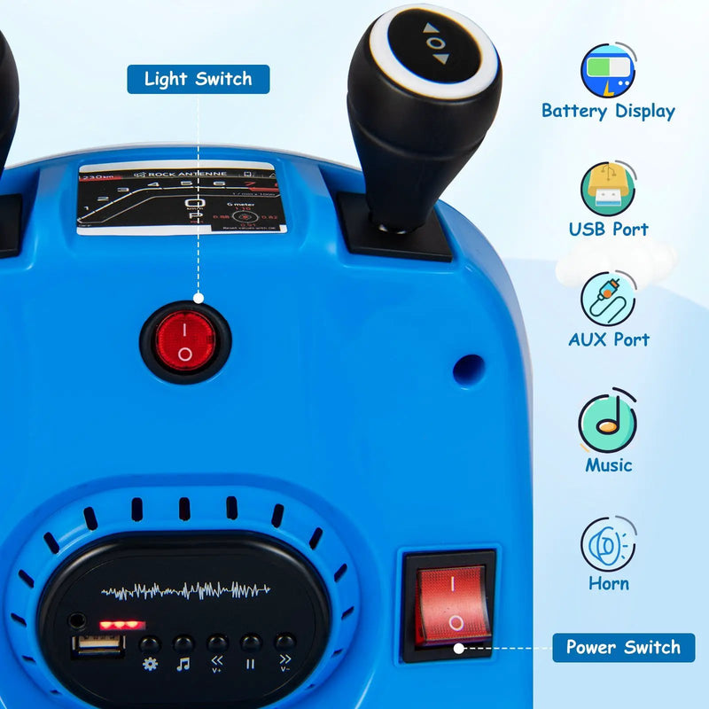 12V Kids Ride On Bumper Car with Remote Control Lights and Music by DirectDeals