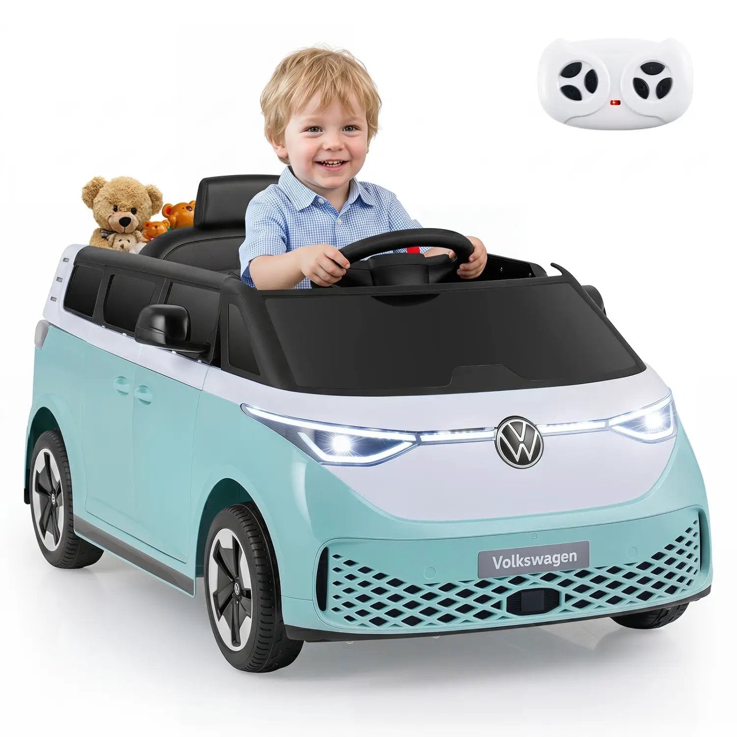 12V Electric Ride-On VW Bus with Remote Control & Music by DirectDeals