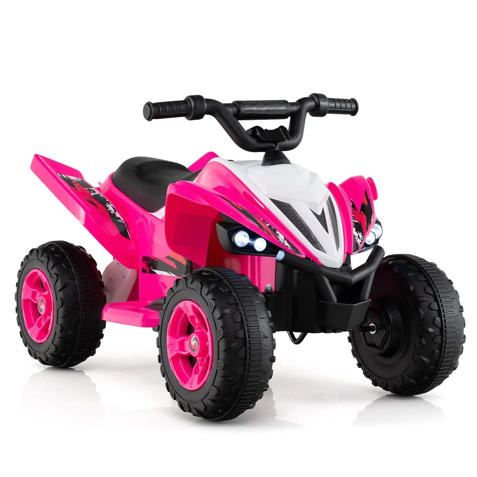 12V Kids Ride On ATV 4-Wheeler Quad with LED Lights and 7 mph Max Speed by DirectDeals