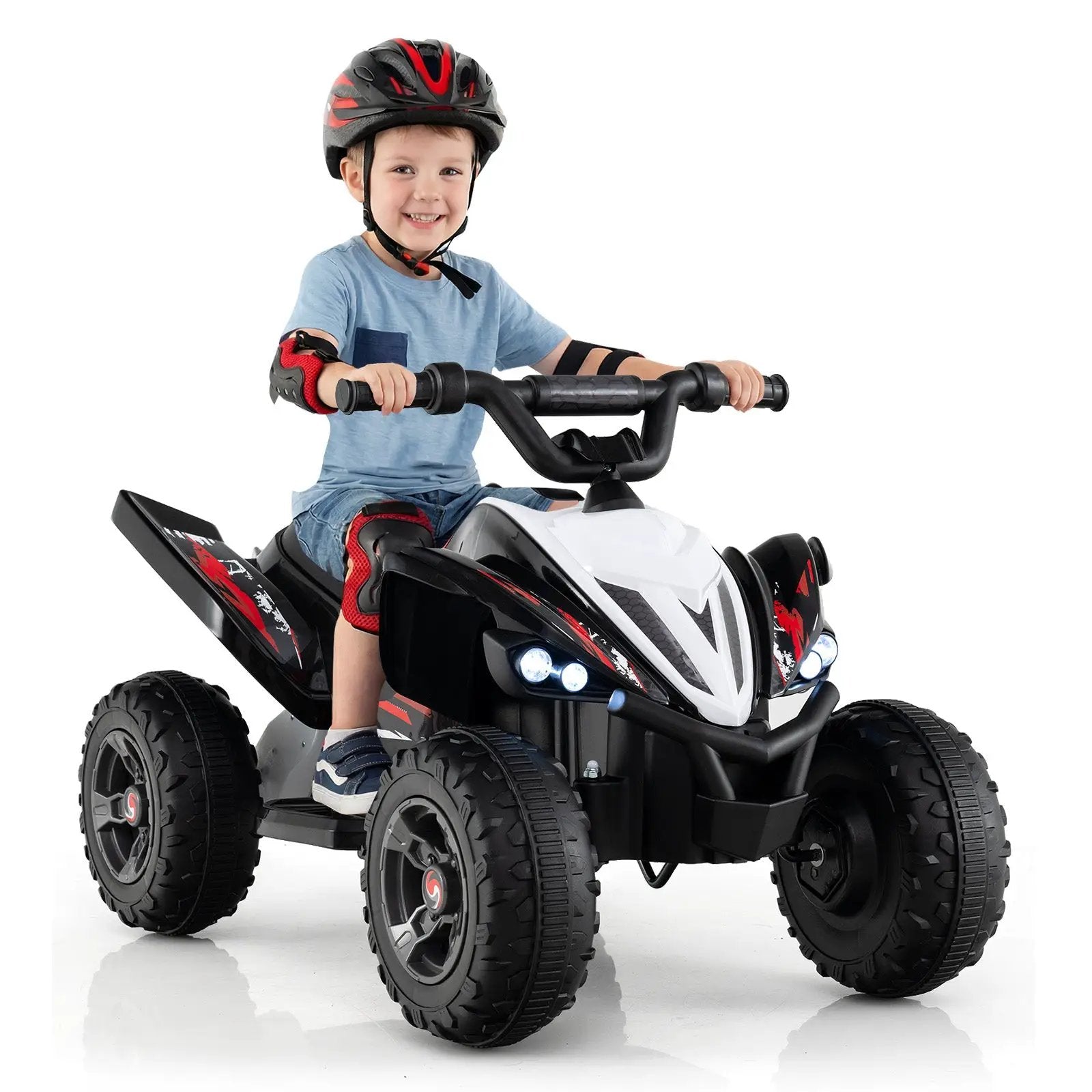 12V Kids Ride On ATV 4-Wheeler Quad with LED Lights and 7 mph Max Speed by DirectDeals