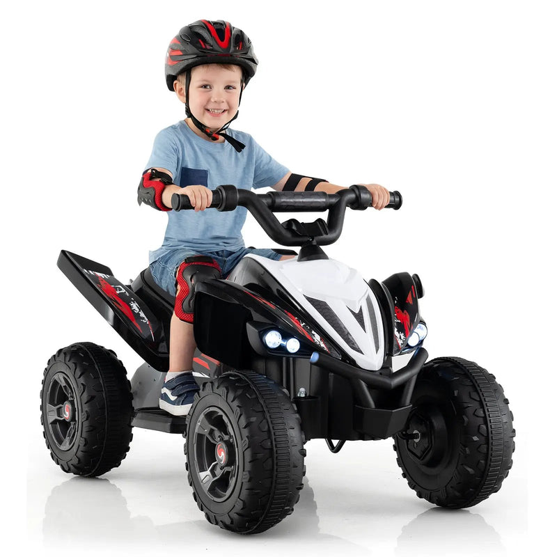 12V Kids Ride On ATV 4-Wheeler Quad with LED Lights and 7 mph Max Speed by DirectDeals