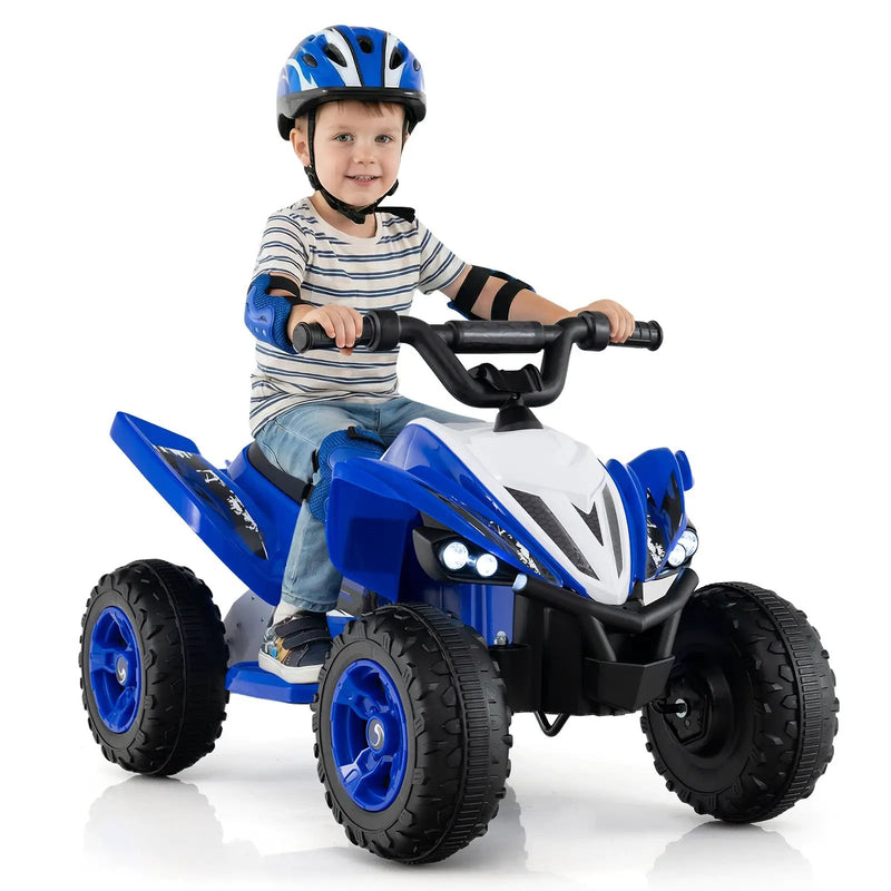 12V Kids Ride On ATV 4-Wheeler Quad with LED Lights and 7 mph Max Speed by DirectDeals