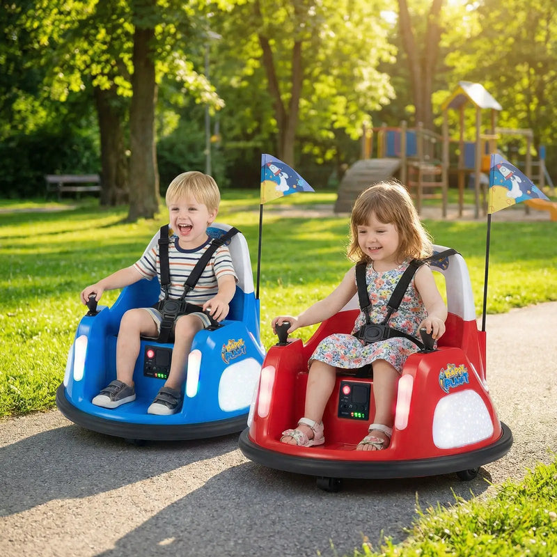 12V Kids Ride On Bumper Car with Remote Control and Flashing Lights by DirectDeals