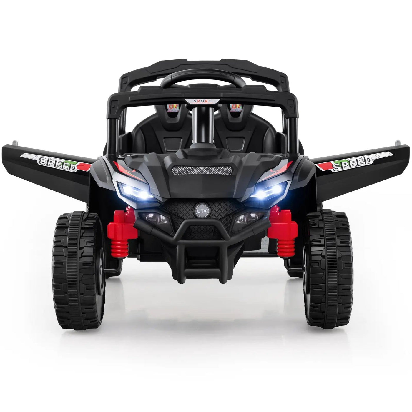 12V Kids Ride On Car UTV Electric Vehicle with LED Lights Music and Horn by DirectDeals