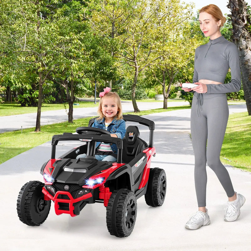 12V Kids Ride On Car UTV Electric Vehicle with LED Lights Music and Horn by DirectDeals