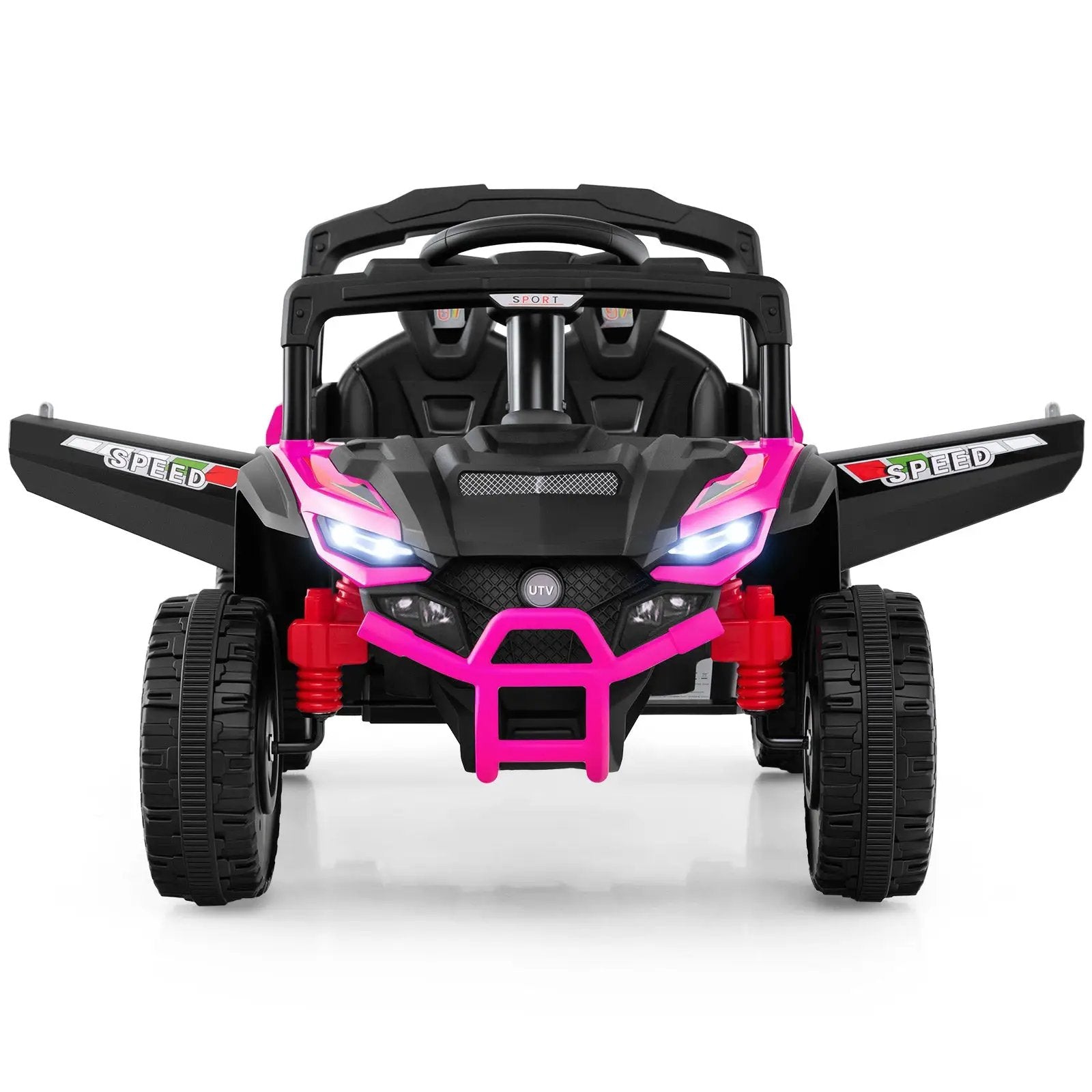 12V Kids Ride On Car UTV Electric Vehicle with LED Lights Music and Horn by DirectDeals