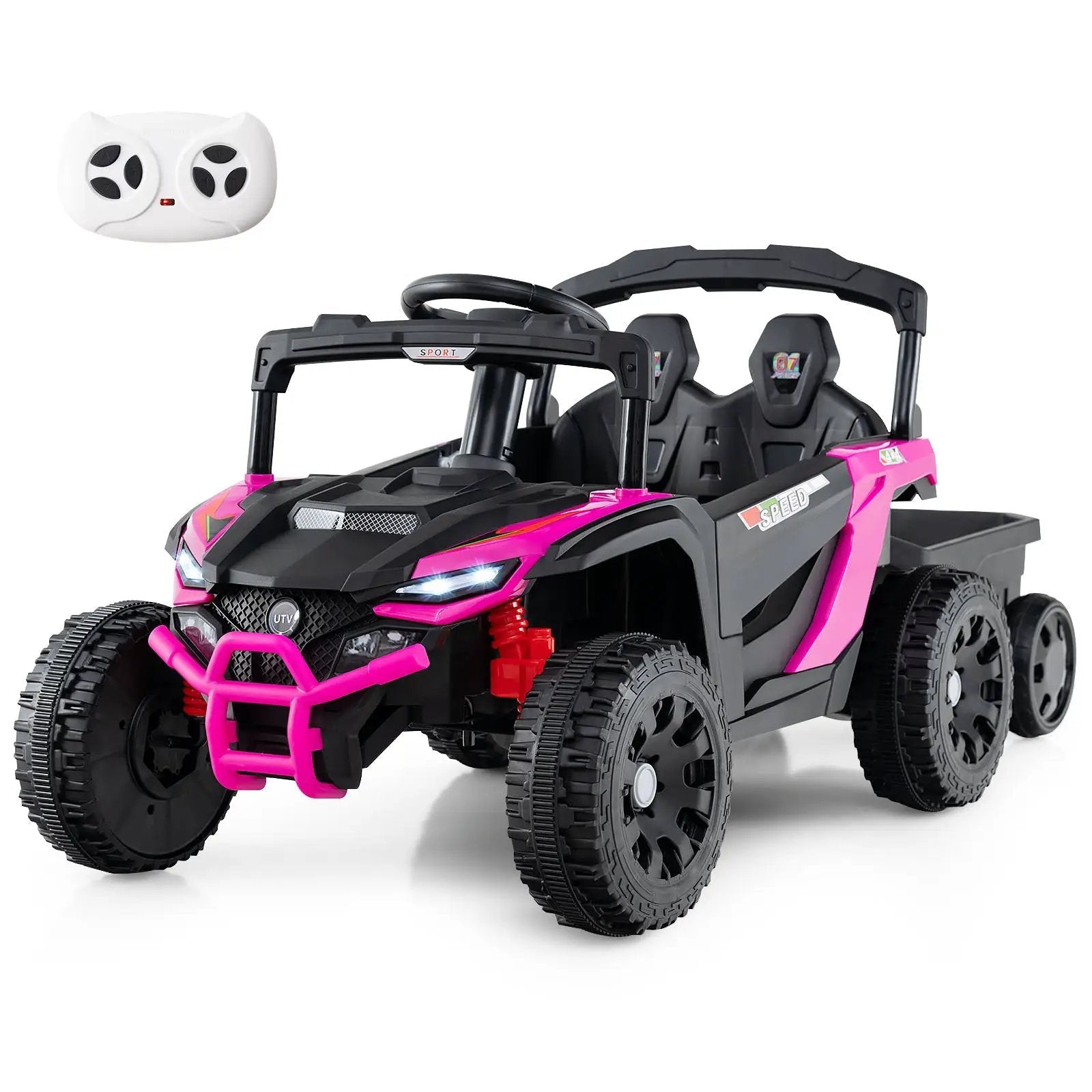 12V Battery Powered Ride On Tractor with Parent Remote Control by DirectDeals