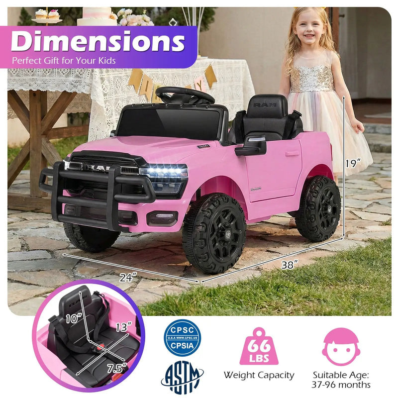 12V Kids Ride On Car Licensed RAM 3500 Electric Vehicle with Remote Control by DirectDeals