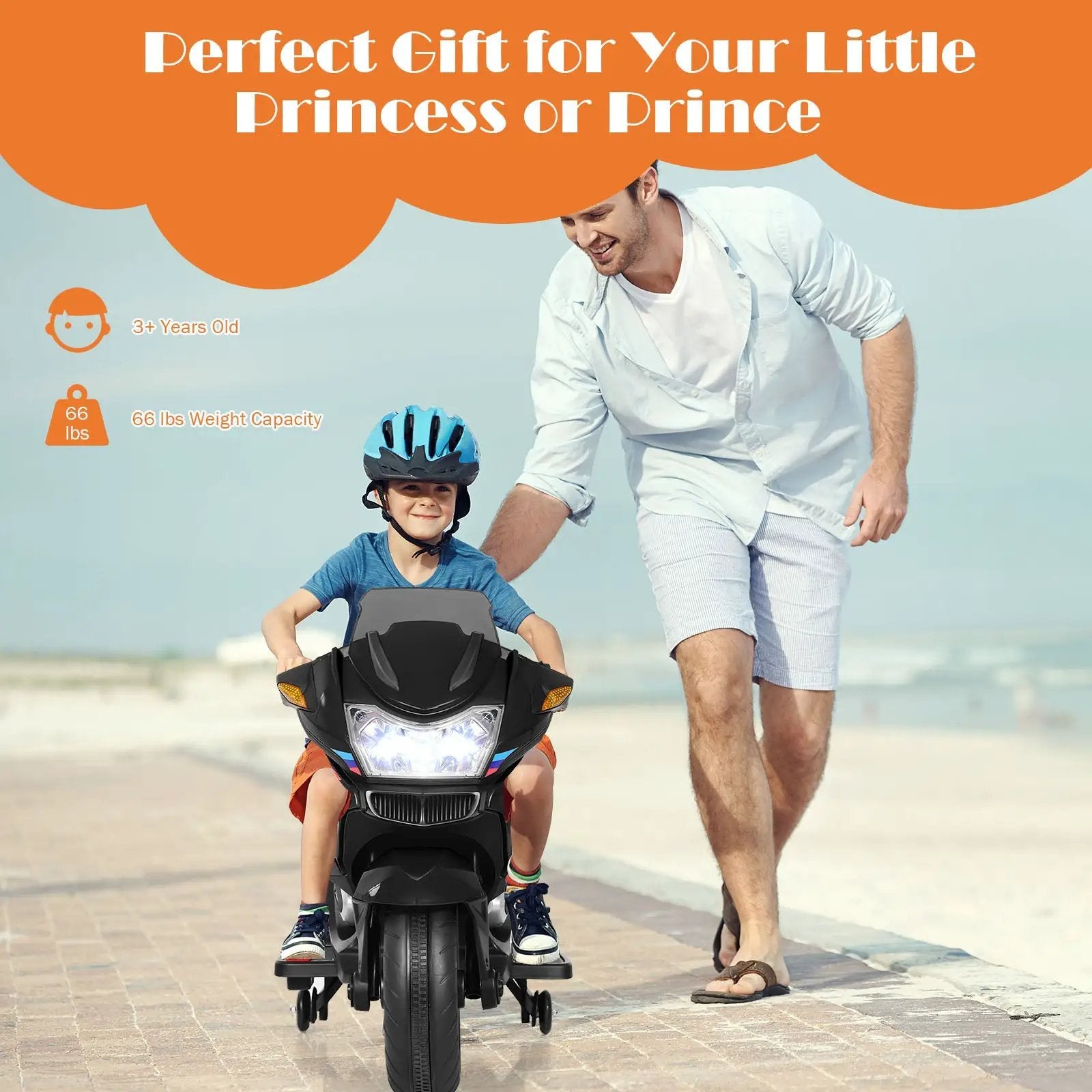 12V Kids Ride On Motorcycle Electric Motor Bike by DirectDeals
