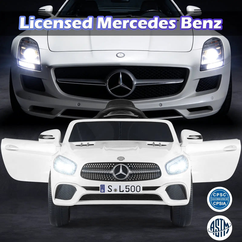 12V Kids Ride on Car Licensed Mercedes-Benz with Remote and Music by DirectDeals