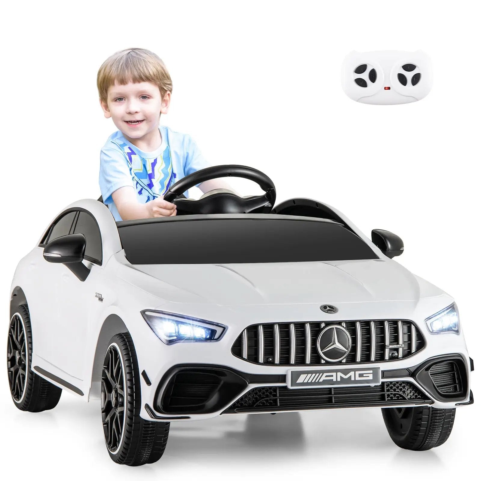 12V Kids Ride on Car Mercedes-Benz AMG CLA 45 with Remote by DirectDeals
