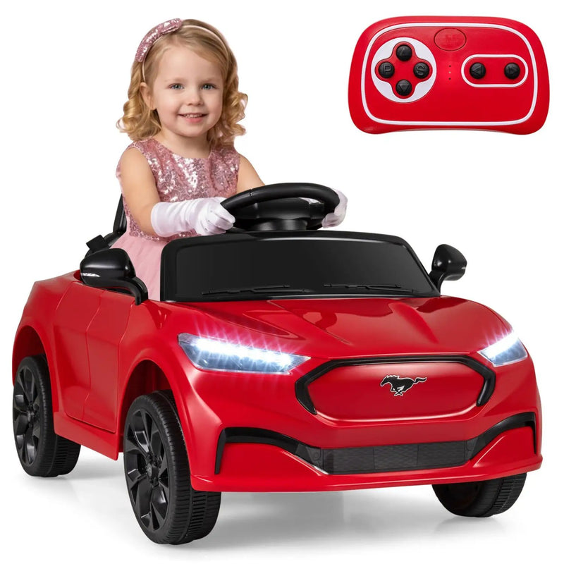 12V Kids Ride on Car Licensed Ford Mach E with Parent Control and Horn by DirectDeals