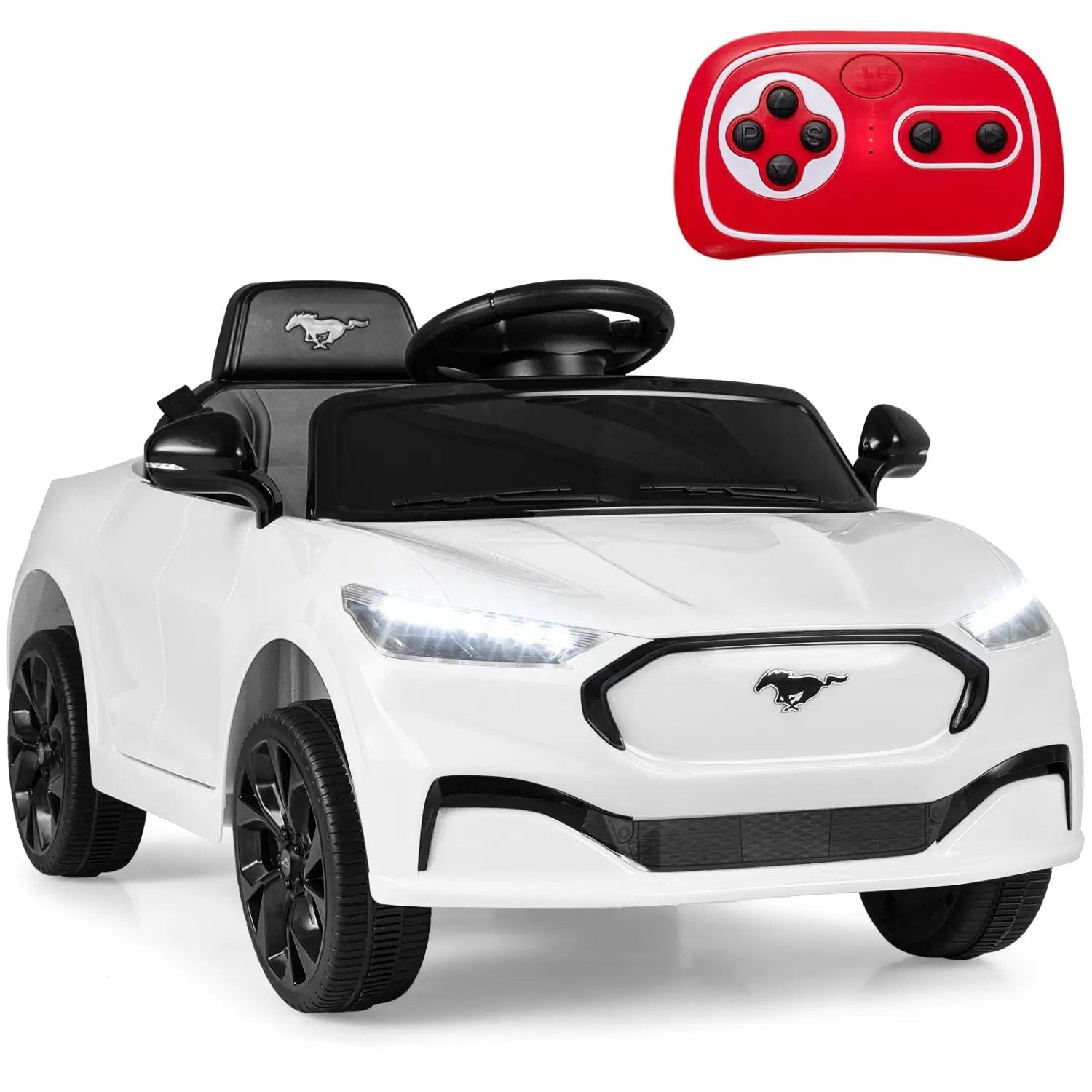 12V Kids Ride on Car Licensed Ford Mach E with Parent Control and Horn by DirectDeals