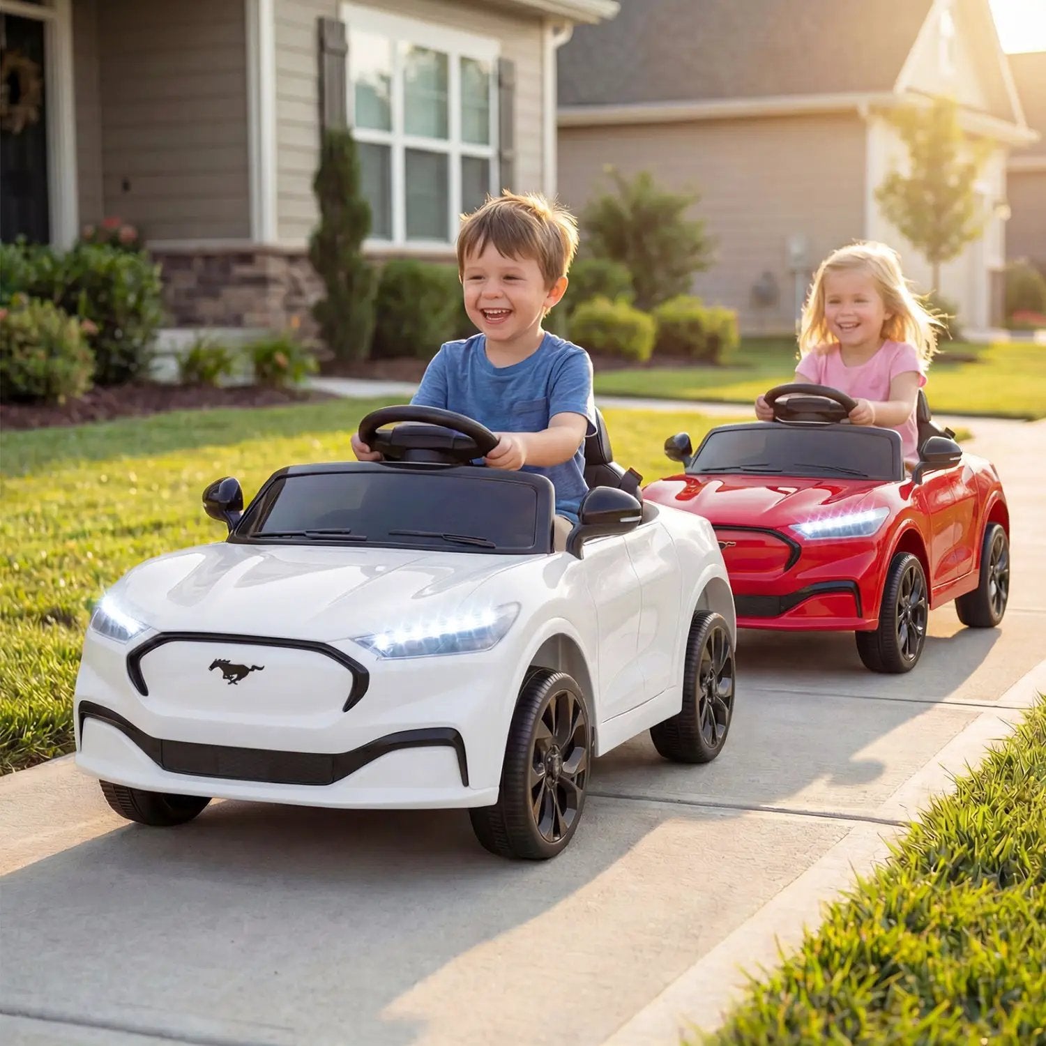 12V Kids Ride on Car Licensed Ford Mach E with Parent Control and Horn by DirectDeals