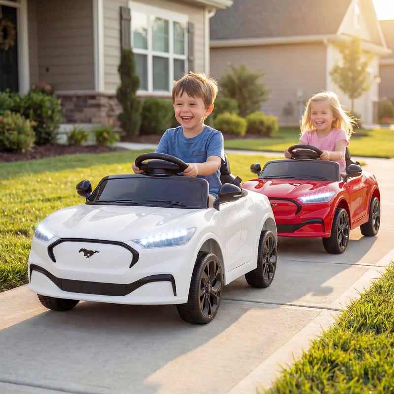 12V Kids Ride on Car Licensed Ford Mach E with Parent Control and Horn by DirectDeals
