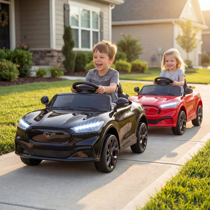 12V Kids Ride on Car Licensed Ford Mach E with Parent Control and Horn by DirectDeals
