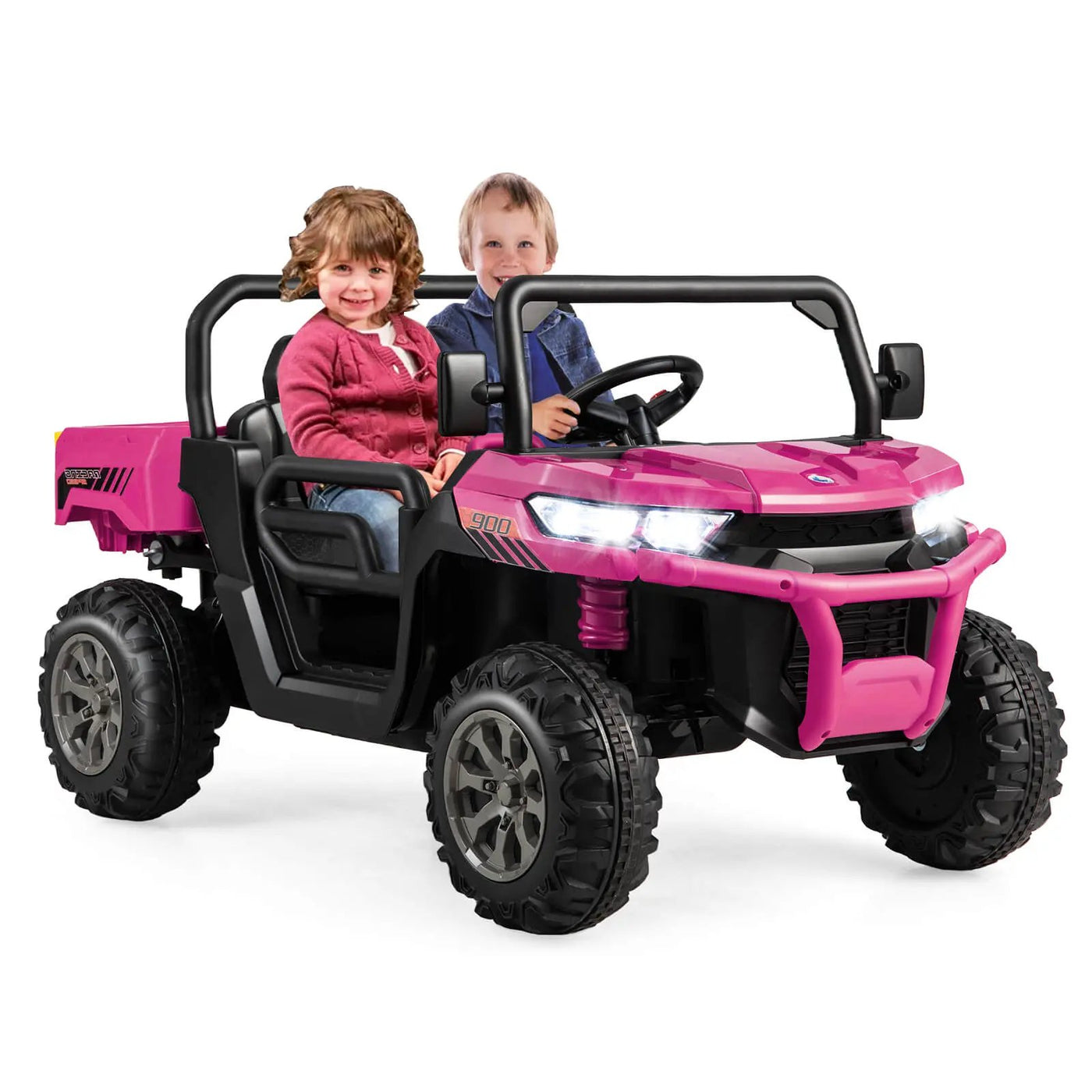 12V 2-Seater Kids Ride On Dump Truck with Dump Bed and Shovel by DirectDeals