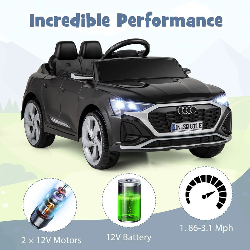 12V Kids Ride on Car Licensed Audi SQ8 with Remote Control and 3 Speeds by DirectDeals