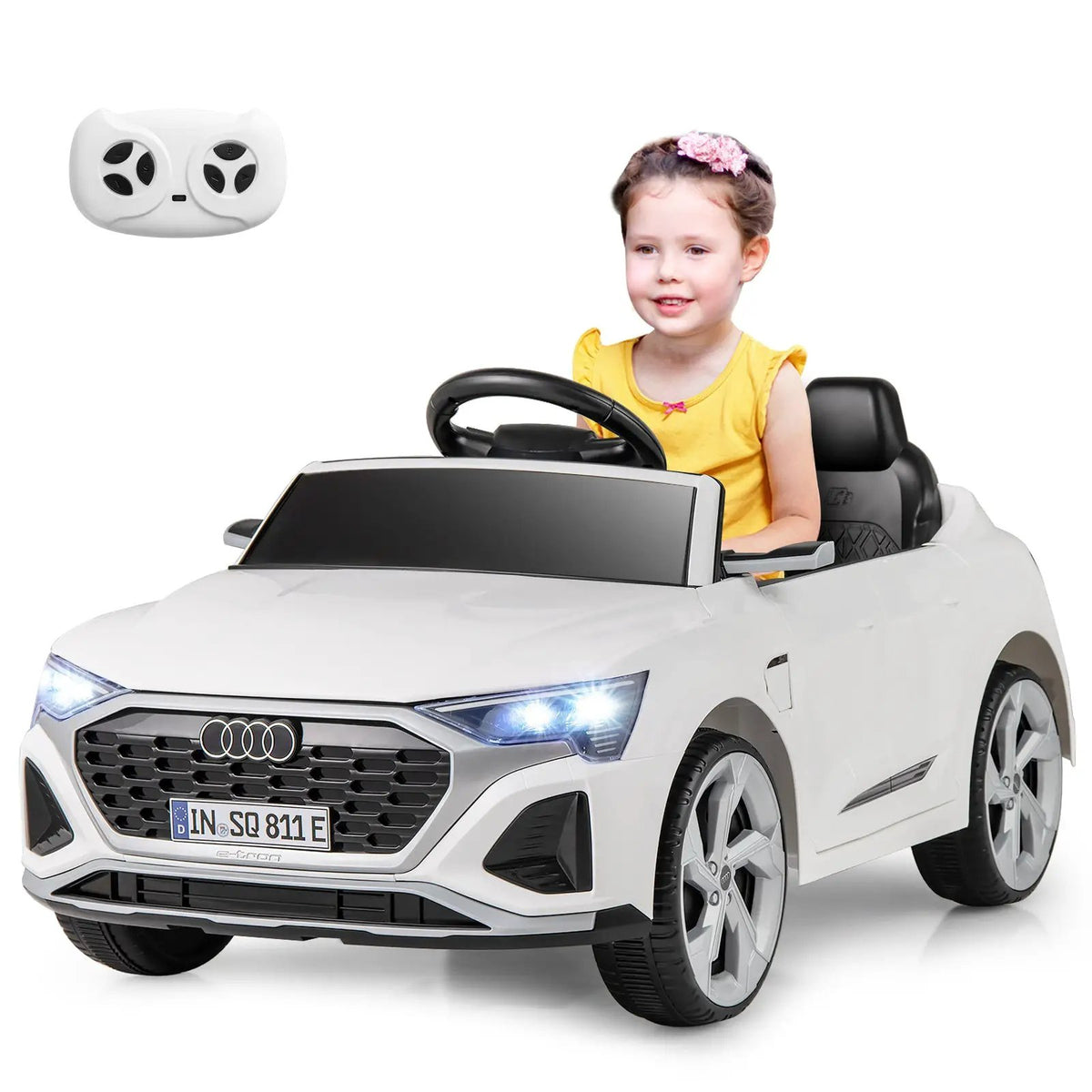 12V Kids Ride on Car Licensed Audi SQ8 with Remote Control and 3 Speeds by DirectDeals
