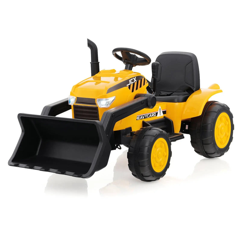 12V Kid's Ride on Excavator with Adjustable Digging Bucket-Yellow by DirectDeals