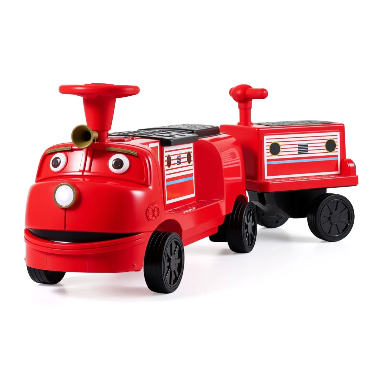 12V Kids Ride-On Train 3-Seater with Detachable Carriage by DirectDeals