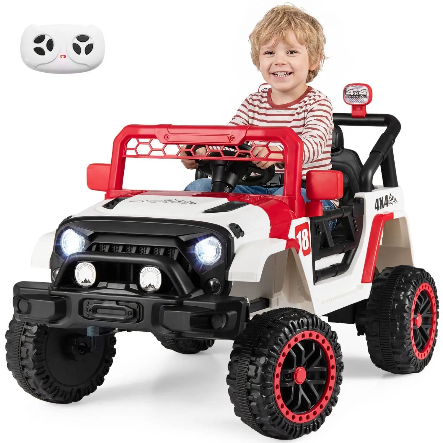 12V Kids Ride On Truck with Remote Control and 3 Speeds by DirectDeals