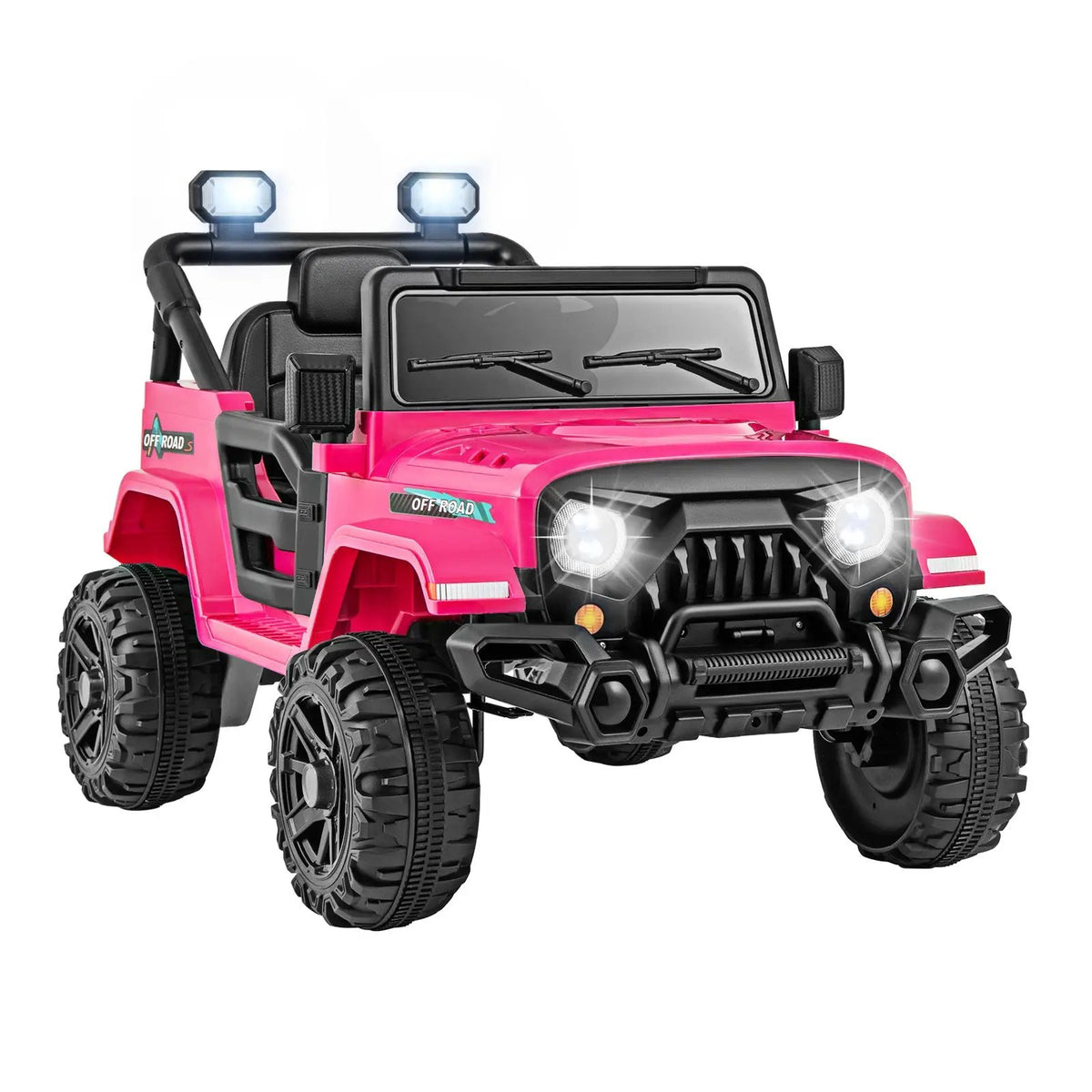 12V Kids Ride on Truck Car with Remote Control Threaded Wheels and 3 Speeds by DirectDeals