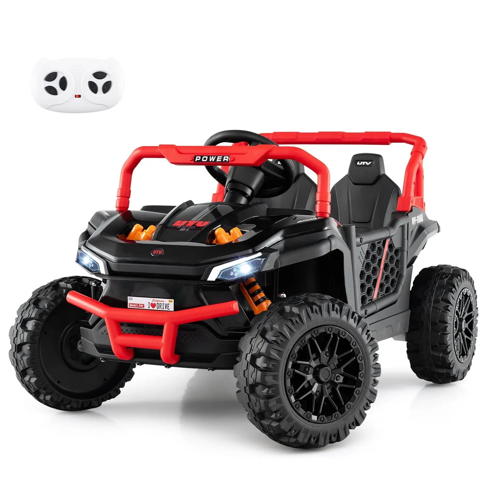 12V Kids Ride on Truck Off-Road UTV with Parental Remote and Lights by DirectDeals
