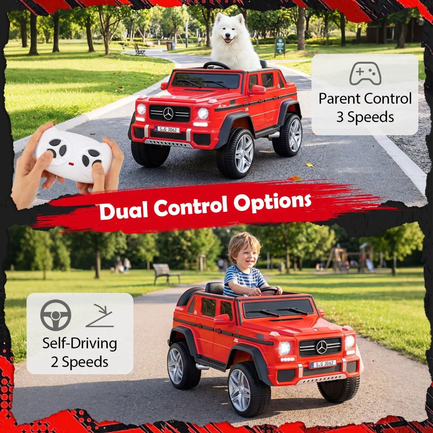 12V Mercedes-Benz Kids Ride-On Car with Remote Control by DirectDeals