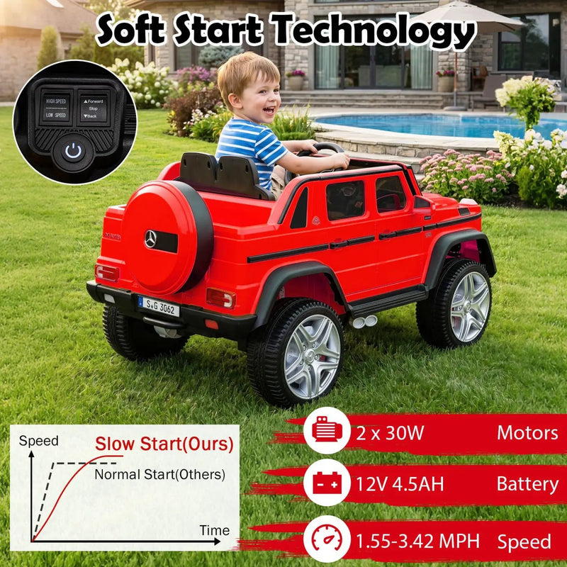 12V Mercedes-Benz Kids Ride-On Car with Remote Control by DirectDeals