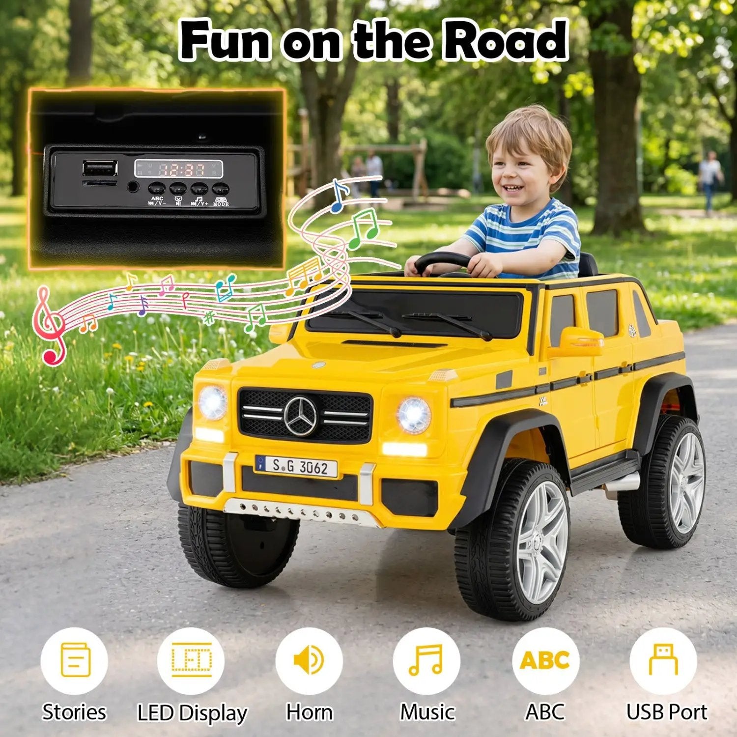 12V Mercedes-Benz Kids Ride-On Car with Remote Control by DirectDeals
